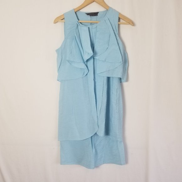 NWT To The Max light blue sleeveless mini layered dress size XS (104)